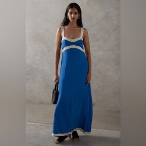 Sancia Paradise Found The Amara Dress Azul Sweetheart Neckline Maxi Sundress - M